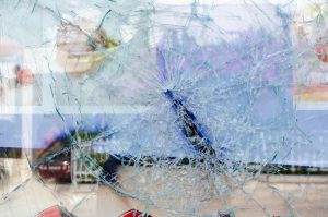 Broken glass, safety film by Fine Line Tinting